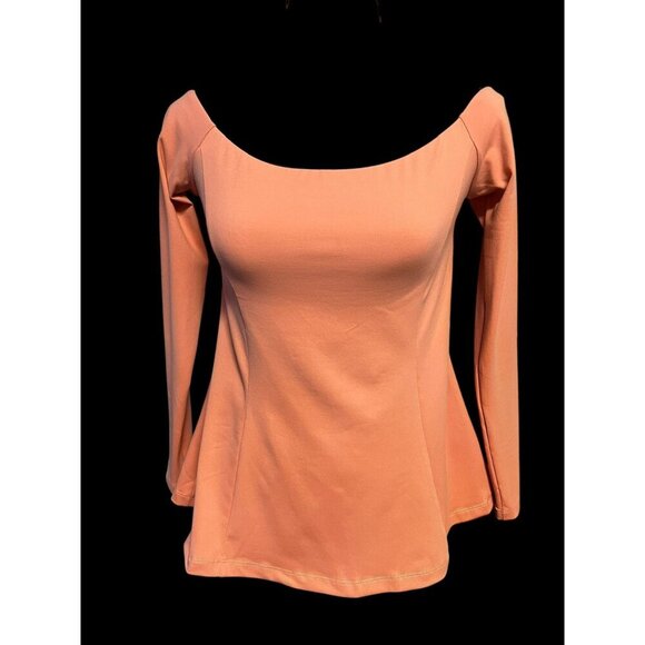 Susana monoco Off-Shoulder Long Sleeve Peach Top workattire professional office - Picture 1 of 8